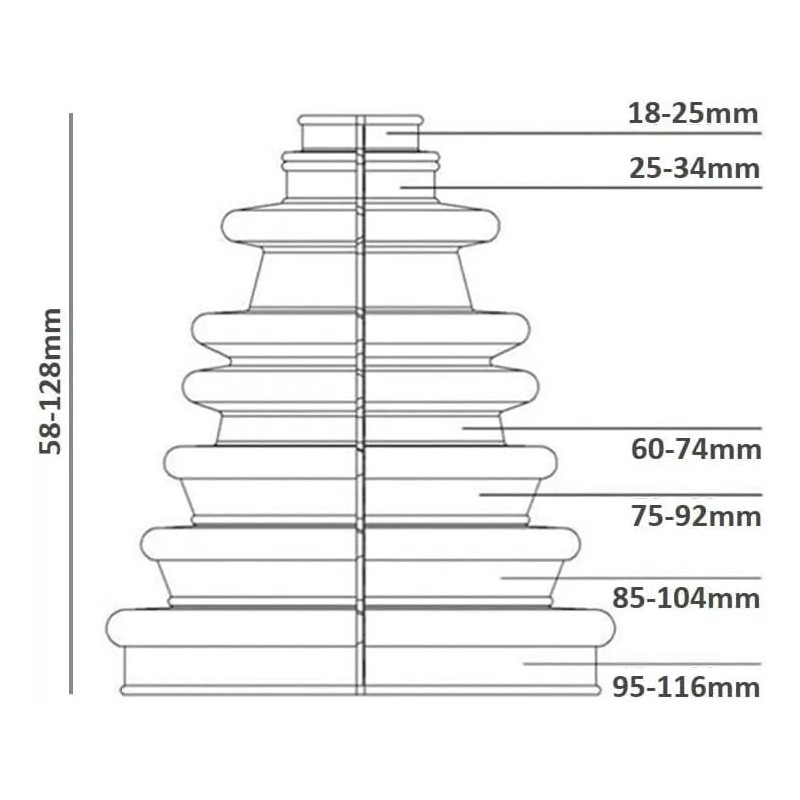 Universal CV Boot Kit Split Joint Gaiter Stretchable Replacement Car