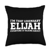 Elijah Personal Name Funny Elijah Throw Pillow