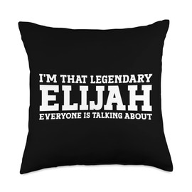 Elijah Personal Name Funny Elijah Throw Pillow