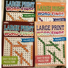 Lot of 4 Kappa LARGE PRINT Word-Finds Circle-A-Word Word Search Seek Full Size Puzzle Books 2019