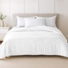 MEELUS Lightweight Comforter Cooling White, All Season Duvet Insert Breathable