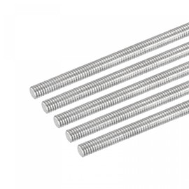 sourcing map 5 Pack M4 x 160mm Fully Threaded Rod 304 Stainless Steel Right Hand Threads Rod Bar Studs Clamps and U-Bolts