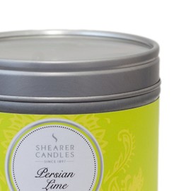 Shearer Candles Persian Lime Small Scented Silver Tin Candle - White by Shearer Candles