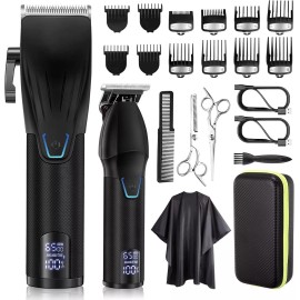 Suttik Professional Hair Clipper and Trimmer Set, Barber Clippers Set for Men...