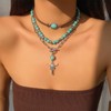ONBRIG Layered Boho Necklaces for Women Gold Coin Pendant Necklaces