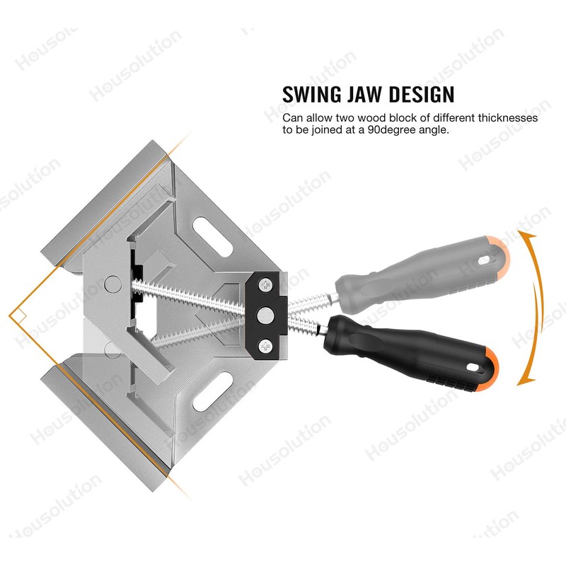 Housolution Right Angle Clamp, [2 PACK] Single Handle 90° Aluminum
