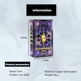 Beginner Tarot Deck - 78 Unique Tarot Cards Set with Electronic Manual, Standard Size English Tarot Cards, Exquisite Design, Ideal as a Gift, with Beautiful Packaging