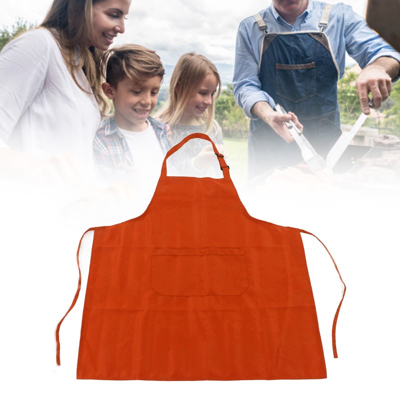 Cooking Apron Waterproof Adjustable Neck Strap Breathable Soft Kitchen Bib