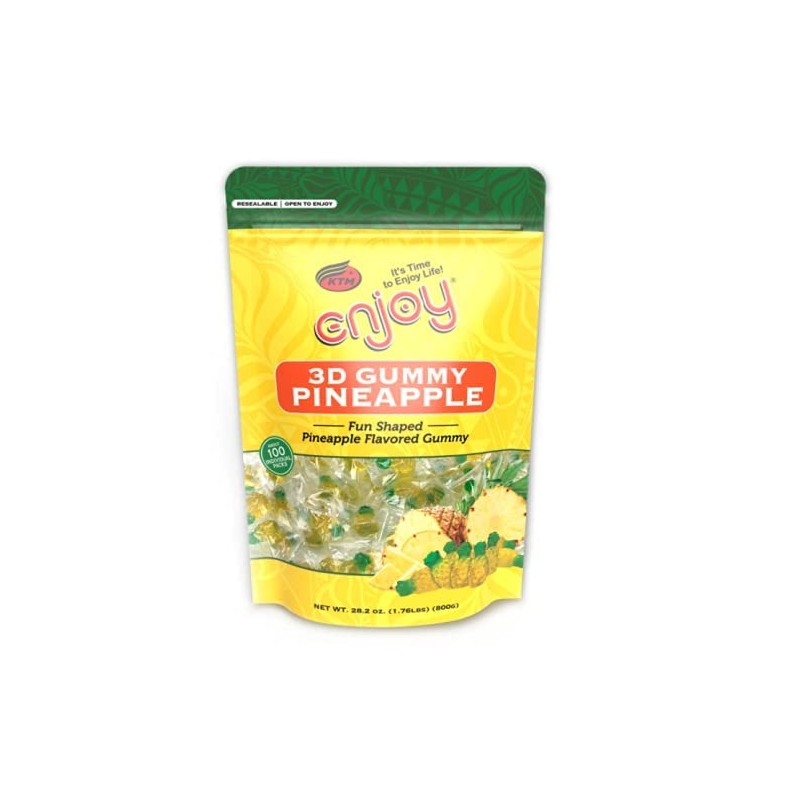 3D Gummy Pineapple Large 28.2 ounce bag