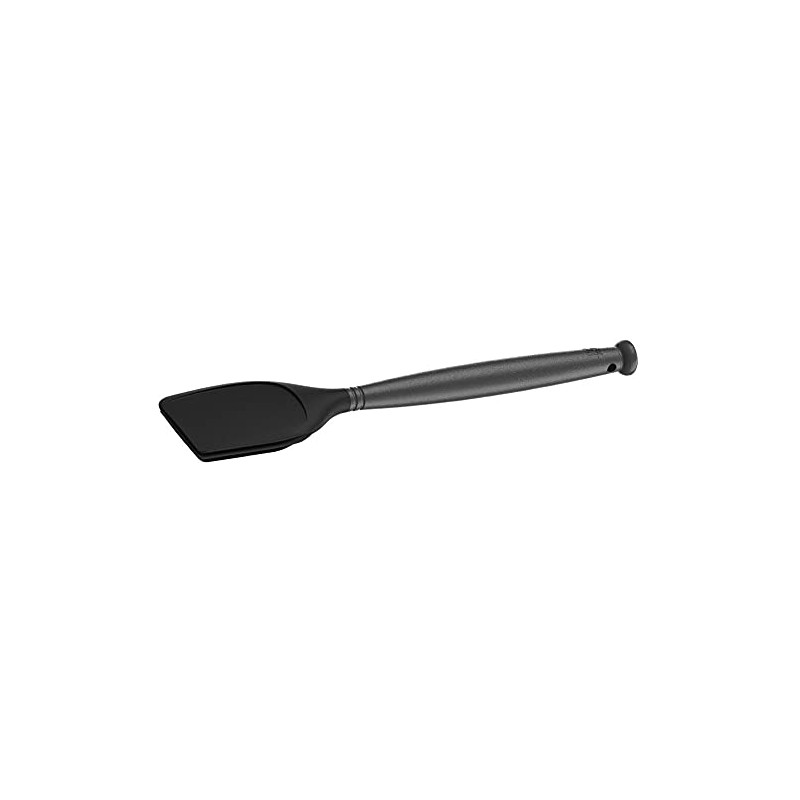 Sabatier Nylon Spatula with Silicone Head, 12-Inch, Black/Gray