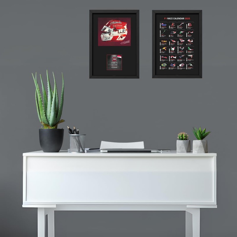 Lap Legends Charles Leclerc 2025 Framed Display Gift with Reproduced