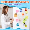 8 Pack Magnetic Clips with Encouraging Phrases - Decorative Fridge