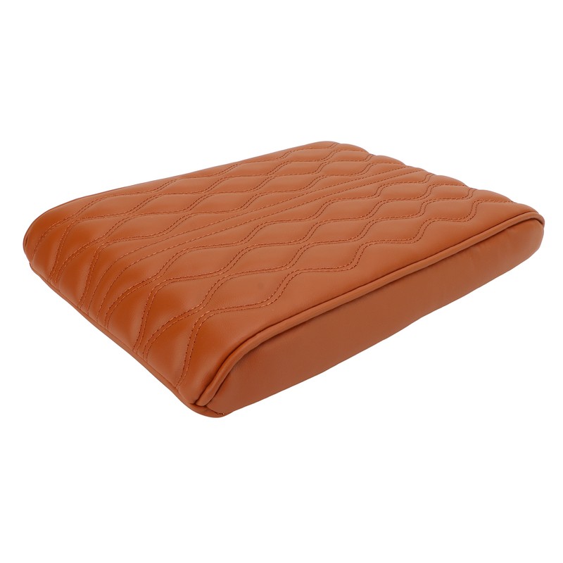 Center Console Armrest Cover Pad Universal PU Leather Waterproof Elastic