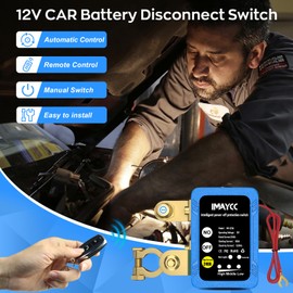 IMAYCC Kill Switch for Car, 12V Remote Battery Disconnect Switch 240A, Car Battery Kill Switch Anti Theft, Automatic Cut/Shut Off Switch for Auto, RV, ATV,Truck, Boat.