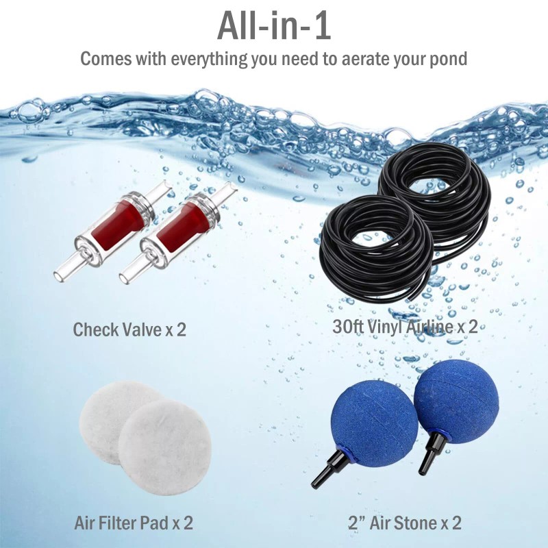 FUMAK Pond Air Pump Pond Aerators for Outdoor Ponds up