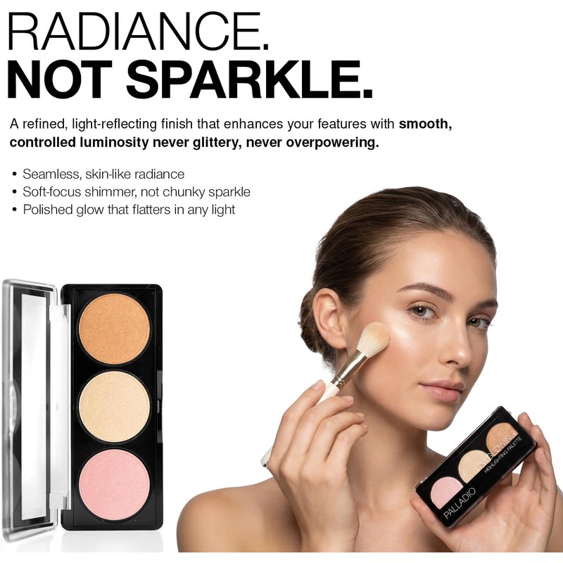 Iluminador Palladio GIP01 – Brillo en Polvo 3 Tonos