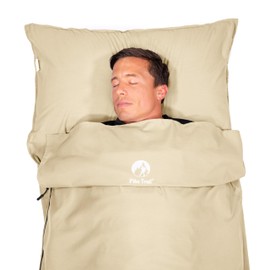 Pike Trail Sleeping Bag Liner – Travel and Camping Sheet, Lightweight and Compact Insert with Full Length Zipper and Guarantee (Beach Latte, Medium, 82 in. L x 29 in. W Single Bed)