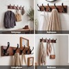 PEOIAOY Wall Mounted Coat Hooks, 5 Dual Hooks, 17.72 Inches