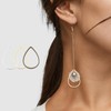 sourcing map Teardrop Beading Hoop Link, Hollow Open Bezel Charm