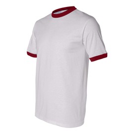 Augusta Sportswear unisex adult Ringer tee shirt, White/Red, X-Large US