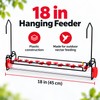 Hummingbird Feeder for Outdoors, 18-Inch Hanging Nectar Feeder with Multiple
