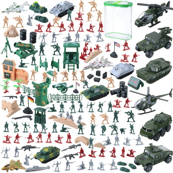 606 Plastic Army Men Toys Including 300 Pcs Toy Soldiers