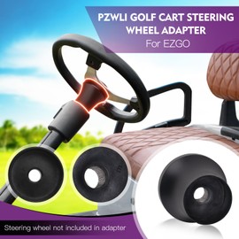 PZWLI Golf Cart Steering Wheel Adapter, Fit EZGO TXT& EZGO RXV Adapter, Black