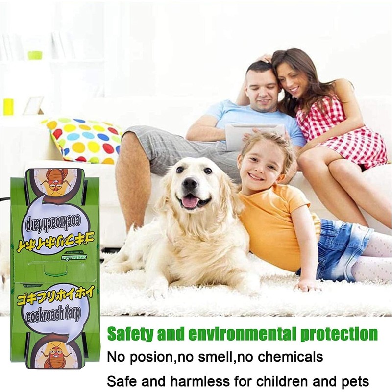 Cockroach Traps,Roach Traps,Cockroach Bait,Roach Motel,Child & Pet Friendly (10 Pack)