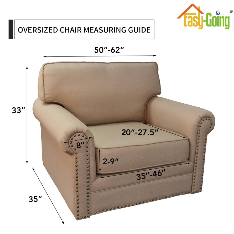 Easy-Going 2 Pieces Stretch Oversized Chair Couch Cover Sofa Cover