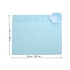 Silicone Painting Mat with Water Cup Washable Protruding Scale Line
