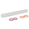 Westmark Ausrollstab, Mit Distanzring, Länge: 22,2 cm, Kunststoff/Silikon, Weiß/Rot/Orange, 30462280