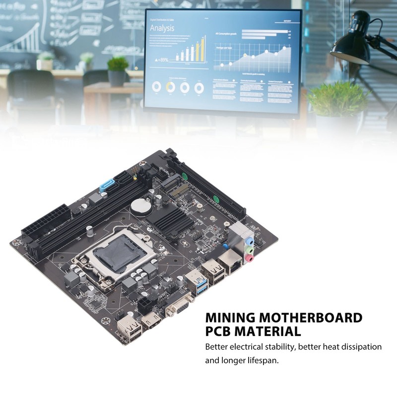 B75 Gaming Motherboard with M.2 Ports Dual Channel DDR3 for