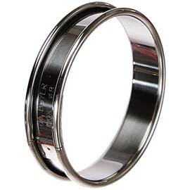 De Buyer - 3091.08N - Circular Tart Frame with Rolled Edge, Stainless Steel, Height 2cm Diameter 2cm.