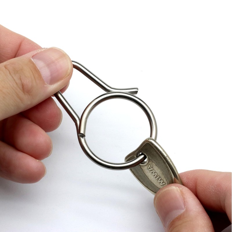 TUNUKE Titanium Carabiner Small Key Chain Keyring Ring Lightweight Mini,