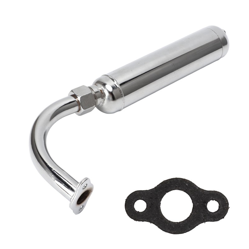 Exhaust Muffler Pipe Motorized Bicycle Engine Muffle Tailpipe Exhaust Pipe
