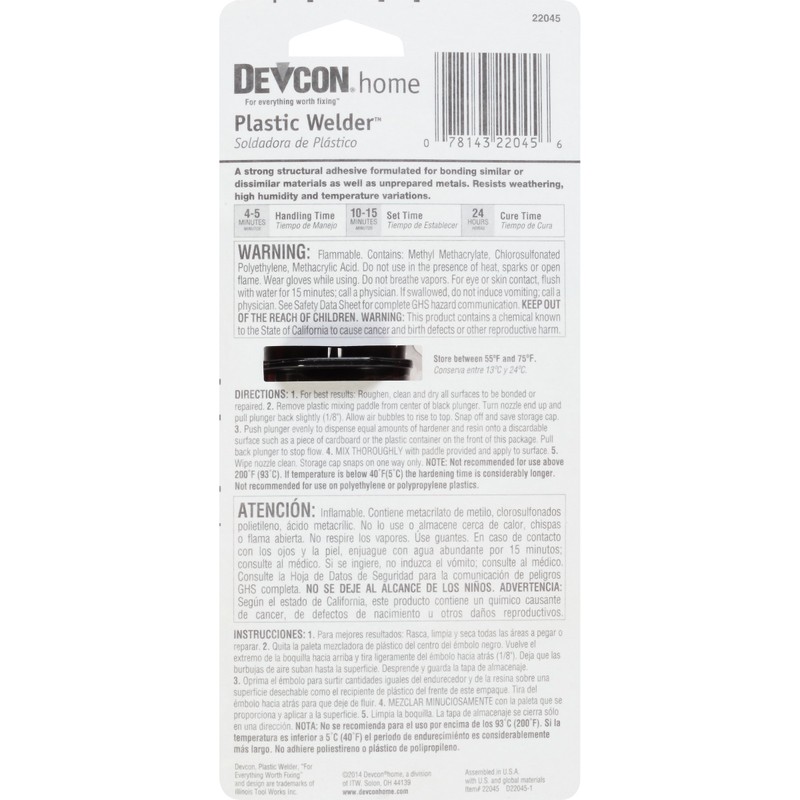 Devcon (22045-6PK) Plastic Welder - 25 ml Dev-Tube, (Pack of
