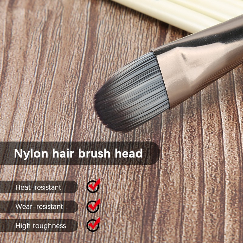 10pcs Nylon Hair Gouache Artist Paint Brush Portable Oil Painting