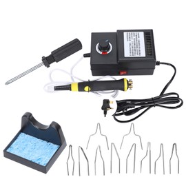 Woodburner Machine Adjustable Temperature Professional Burning Pyrography Set Art SuppliesUK Plug 220V