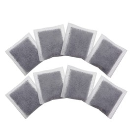 8 Pack Compact Activated Charcoal Odor Absorbing Filter Refill Deodorizer Compatible with iTouchless Cans 2.5 Gal, 3 Gal, 4 Gal and Other Small Trash Cans Under 8 Gallons with Filter Compartment