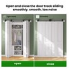 SMARTSTANDARD 64" Bifold Sliding Barn Door Hardware Kit, 5.3ft Top
