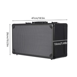 TITIDU Professional Barber Case, Barber Makeup Supplies Case, Adopts a 2-Tier Design and Multiple Slots,Barber Tool Organizer Cas for Storing Barber Supplies in Hair Salons, Beauty Salons