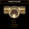 Brass Pipe Tee 1/2" Male x 1/2" Female x 1/2