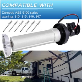 tycardor HT 3310423.209U Rv Awning Motor Replacement for Dometic 9100 Awning Extension Motor 12V DC Compatible with Rh Torsion Assembly Replace 3310419.209U 3310423.137U