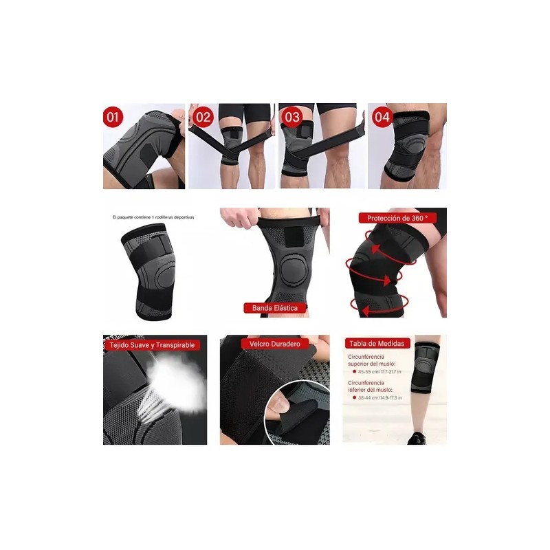 De Un Par Ortopedica Compresion Deportiva Elastica Rodillera