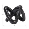 Creative Co-Op Modern Marble Link Knot, Black Accent Decor