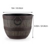 Woodford Barrel Macetas Estilo Barril Paquete 5 Piezas Para Jardin