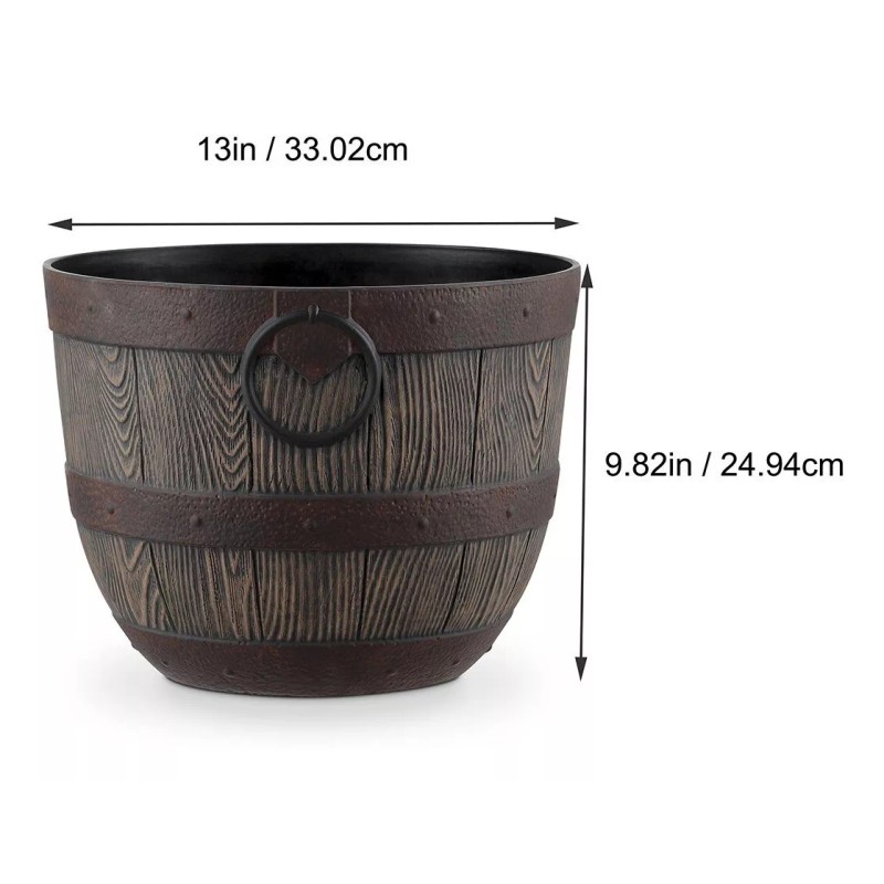 Woodford Barrel Macetas Estilo Barril Paquete 5 Piezas Para Jardin