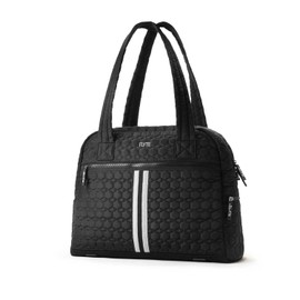 FLYTE Adélie Bag | Gym & Travel Quilted Duffel | Black (New Edition) One Size