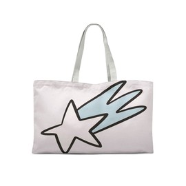 Bonamaison Printed Shopping Bag, Foldable, Fabric Bag with Two Long Handles, Size: 47 x 42 cm