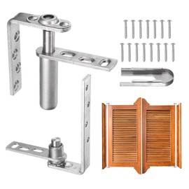 sourcing map 1 Set Heavy Duty Saloon Door Hinges, Self-Return Cafe Door Hinge 304 Stainless Steel Swinging Doors Hardware for 22mm Thick Doors, MID, 16.5lbs Load Bearing